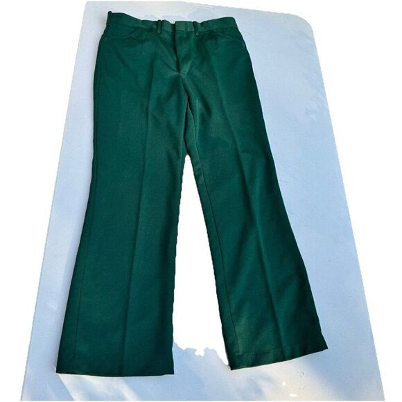 Vintage Roebucks Sears Regular Fit Perma Prest Pants Men's Pants Green‎ 33x28.5 - Picture 1 of 13